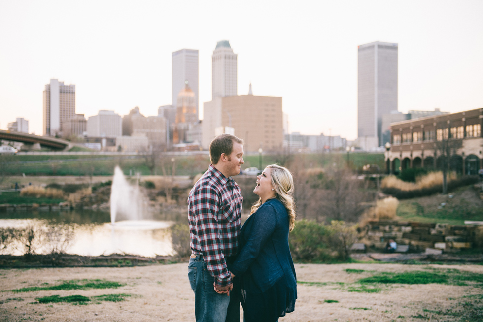Engagement Downtown Tulsa