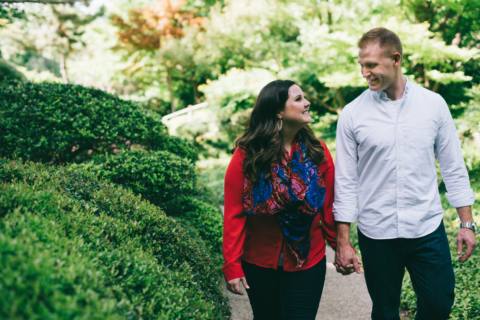 Fort Worth Japanese Garden Engagement | Cory & Lauren