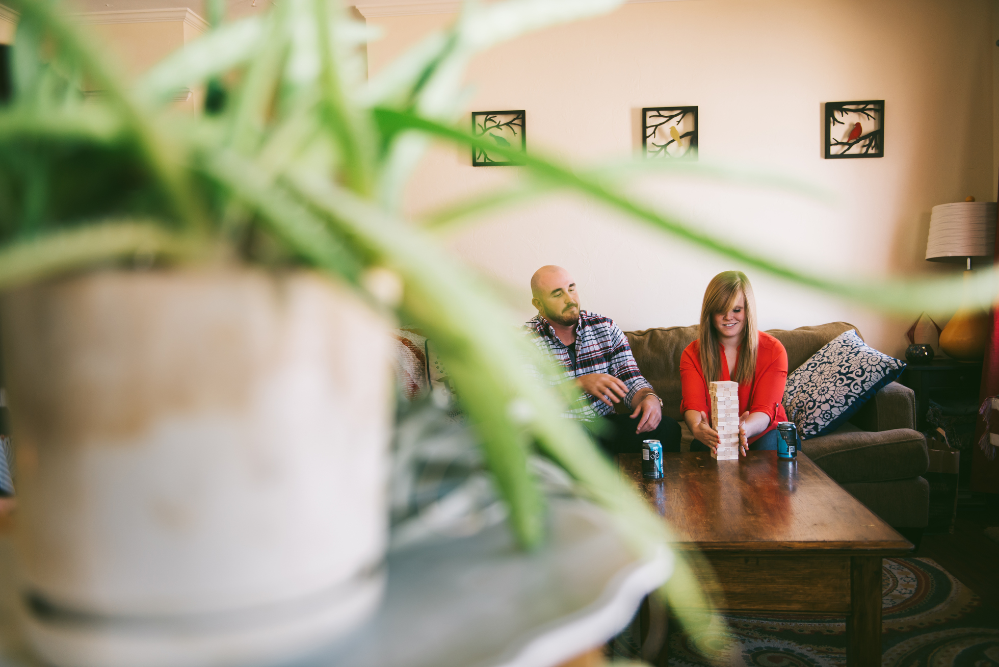 at home engagement session