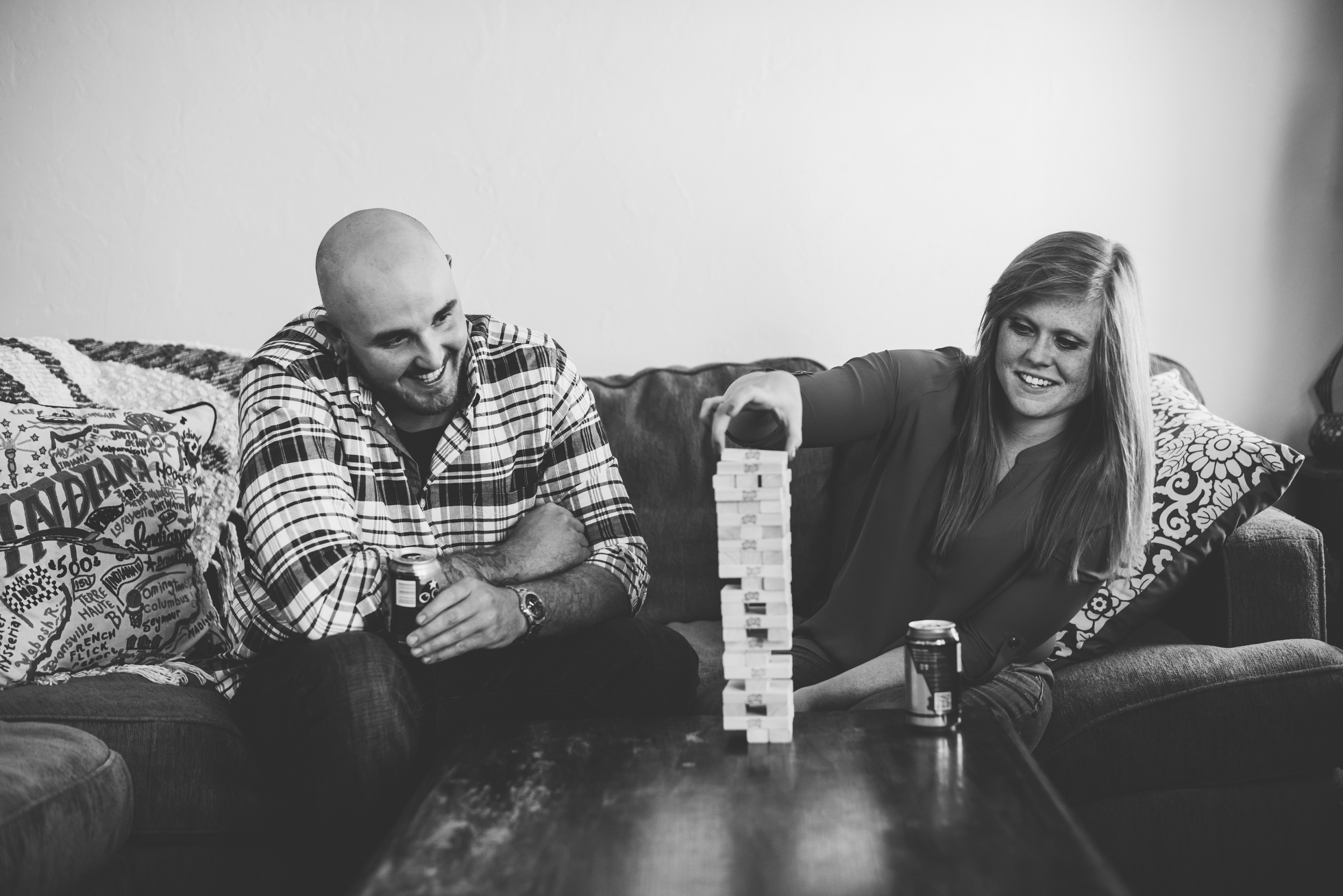 at home engagement session