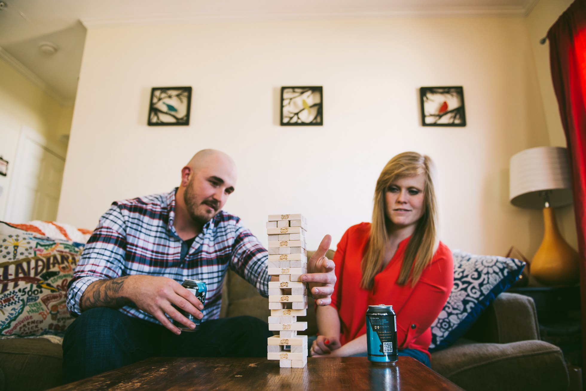 at home engagement session