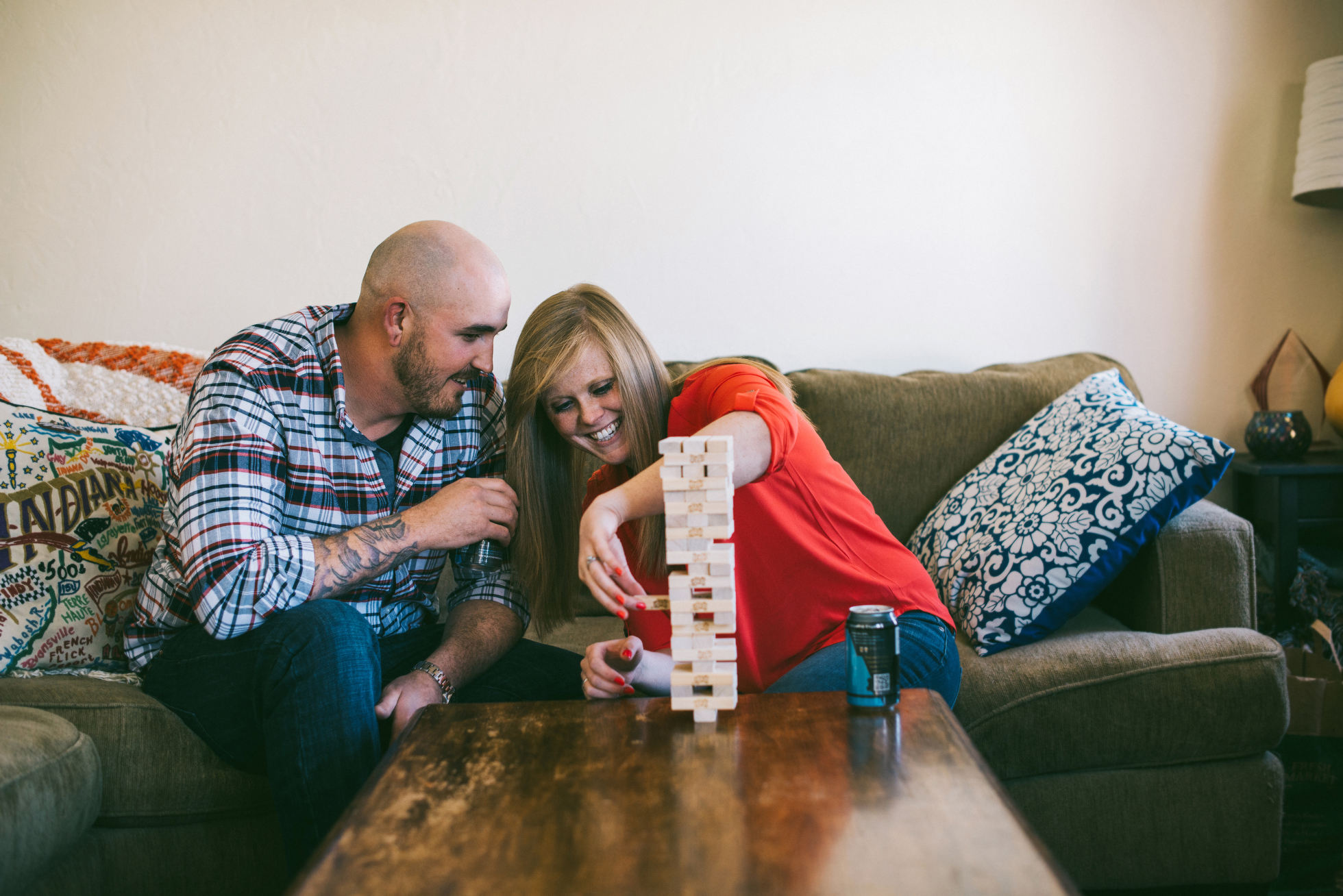 at home engagement session