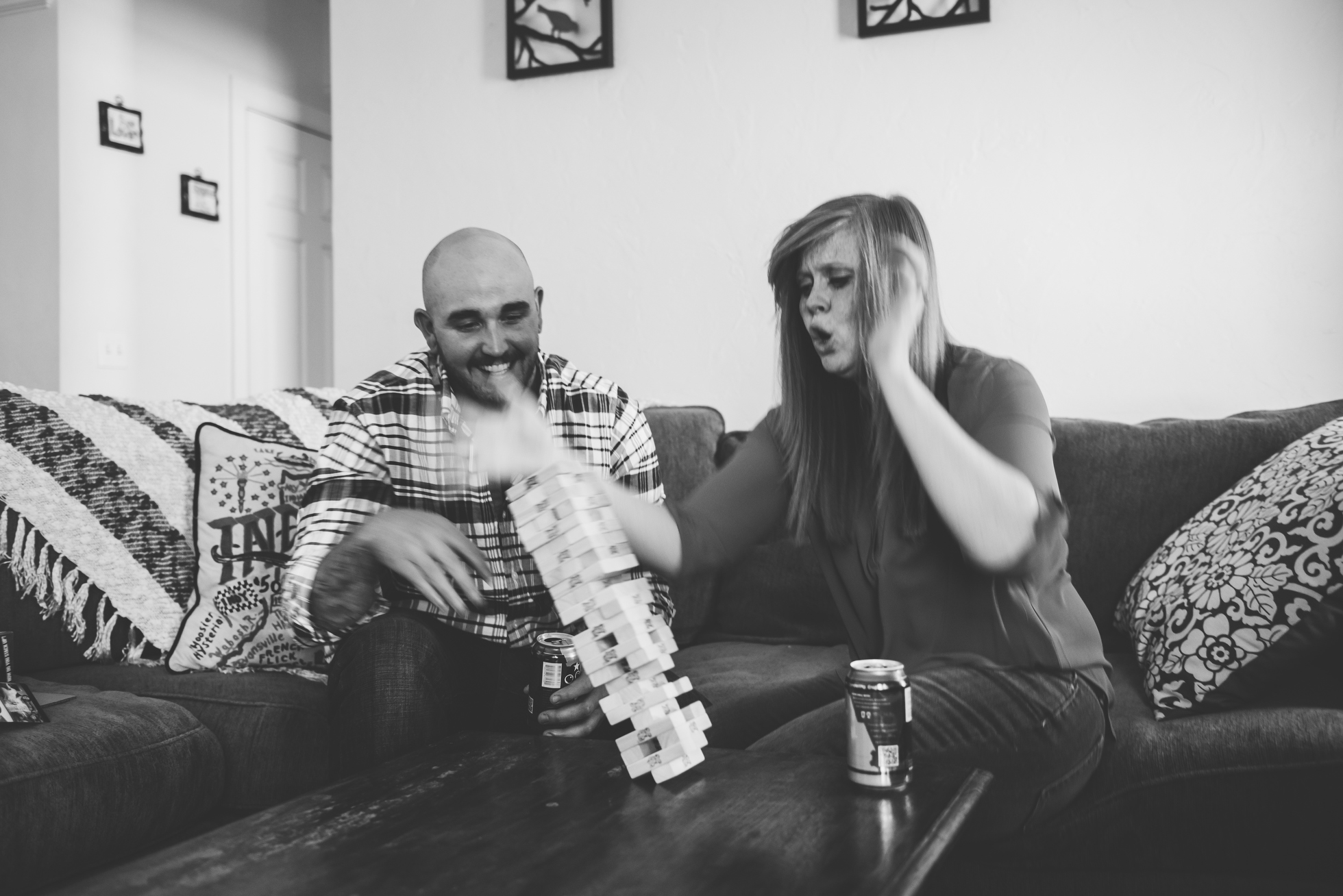 at home engagement session