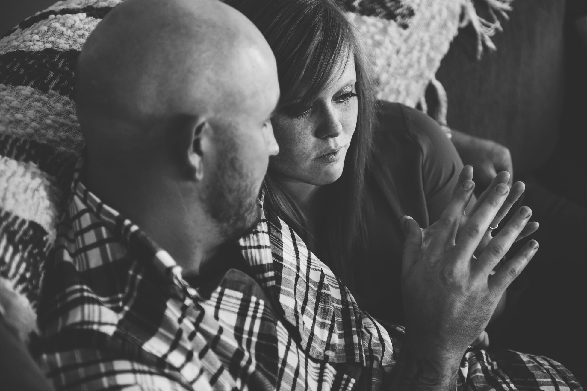 at home engagement session