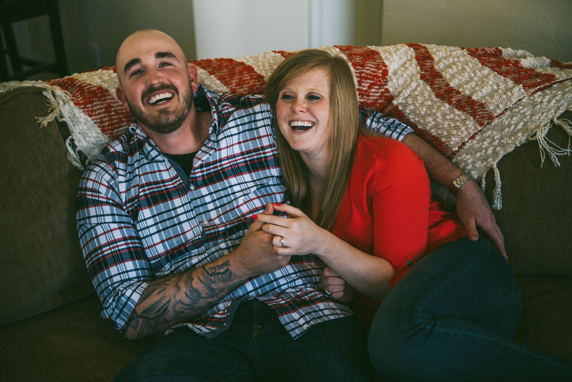 at home engagement session