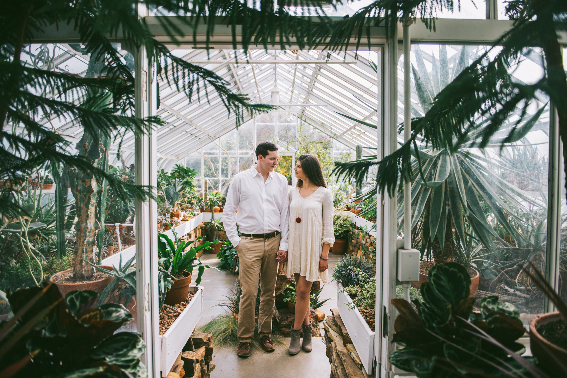 Tulsa Garden Center Engagement Jake Kelli