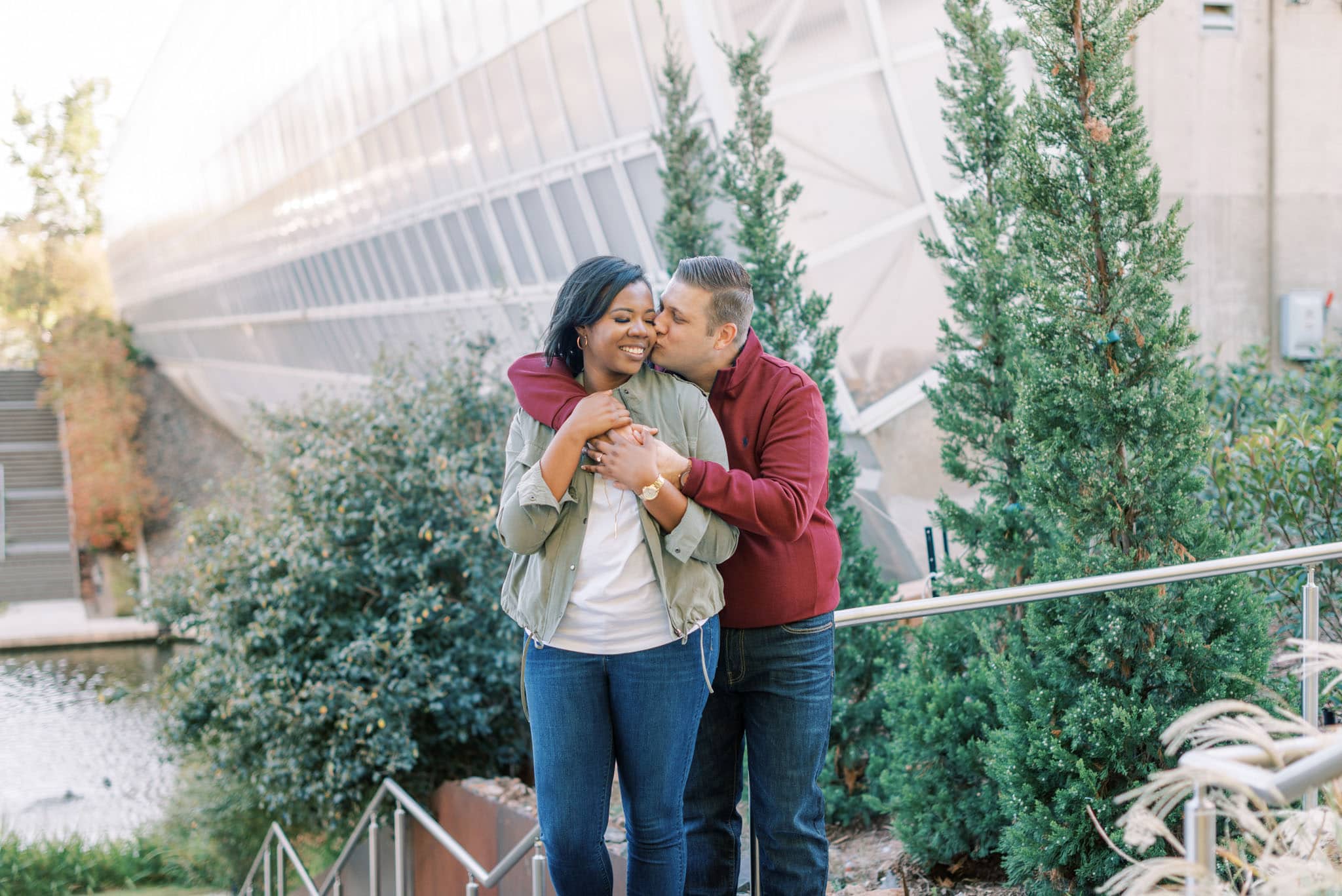 Engagement Session at the Myriad Botanical Garden in Oklahoma City