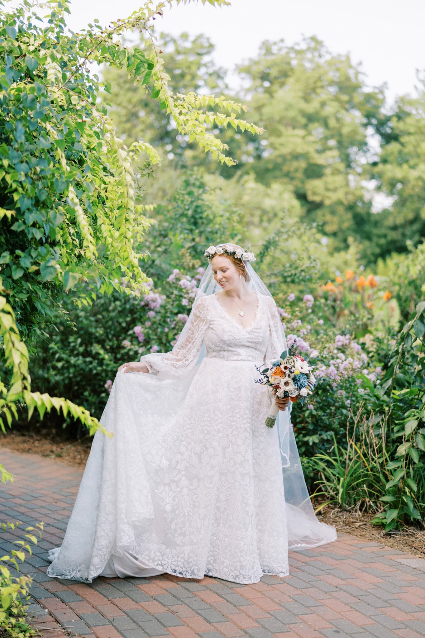 Bridal Session at the Botanic Garden at Oklahoma State University