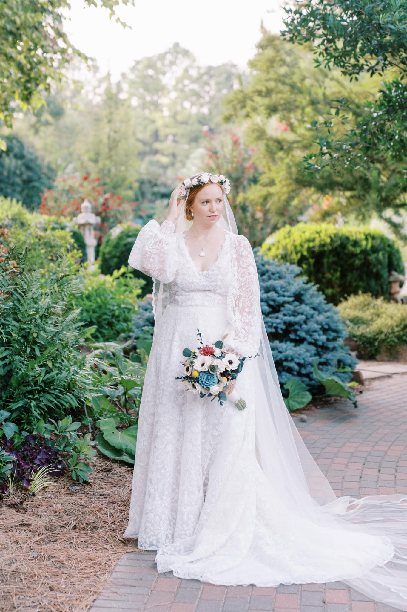 Bridal Session at the Botanic Garden at Oklahoma State University