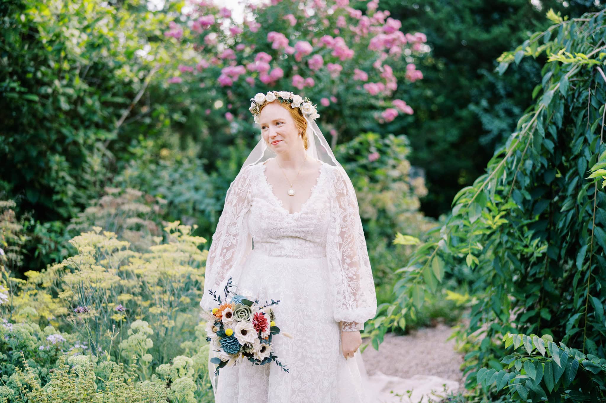 Bridal Session at the Botanic Garden at Oklahoma State University
