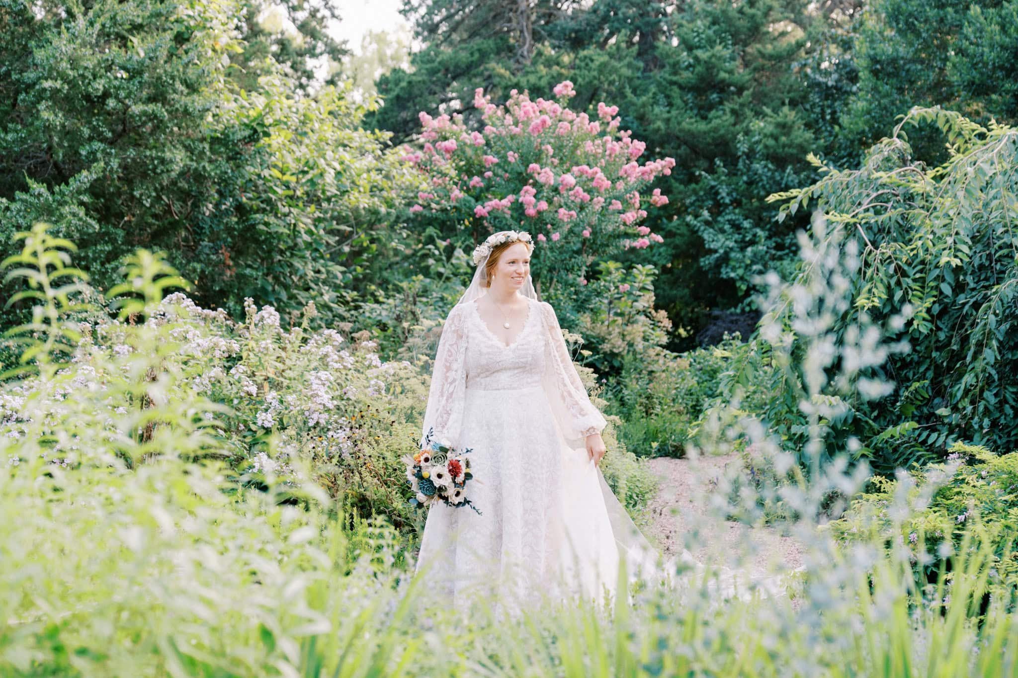 Bridal Session at the Botanic Garden at Oklahoma State University
