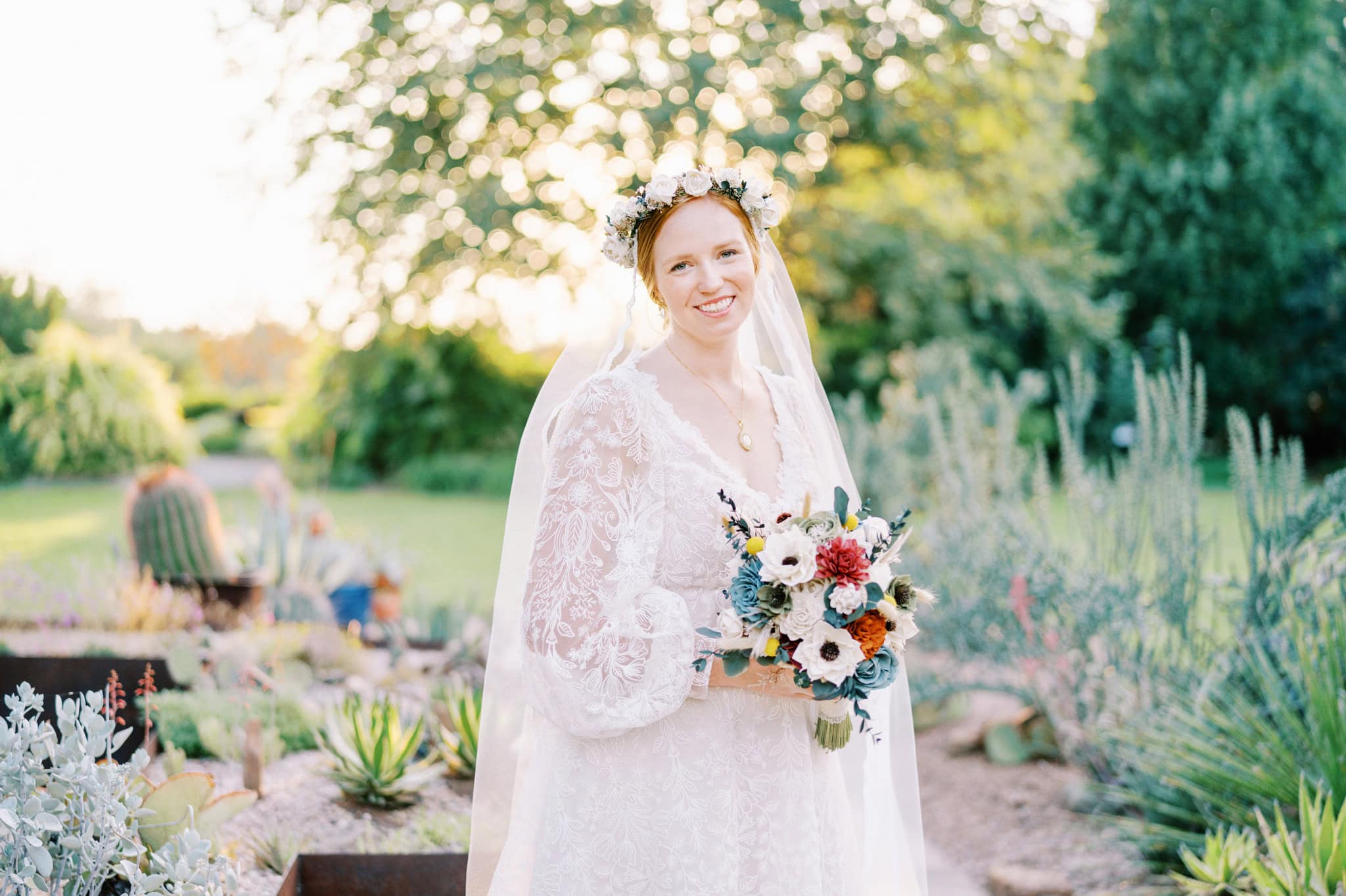 Bridal Session at the Botanic Garden at Oklahoma State University