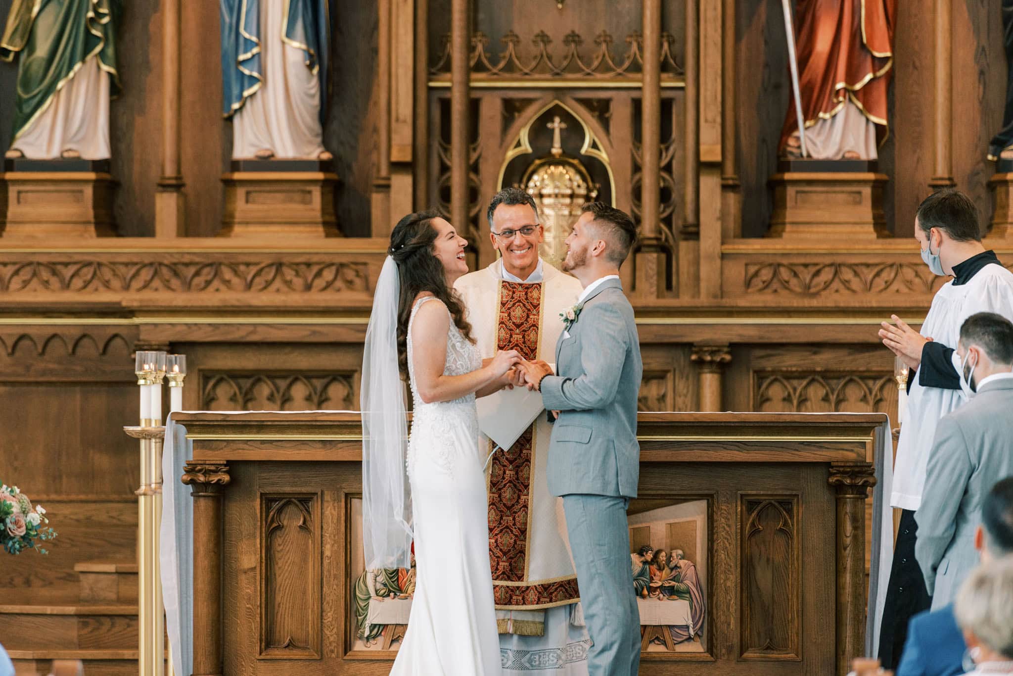 Wedding at St. Francis Xavier Catholic Church in Stillwater