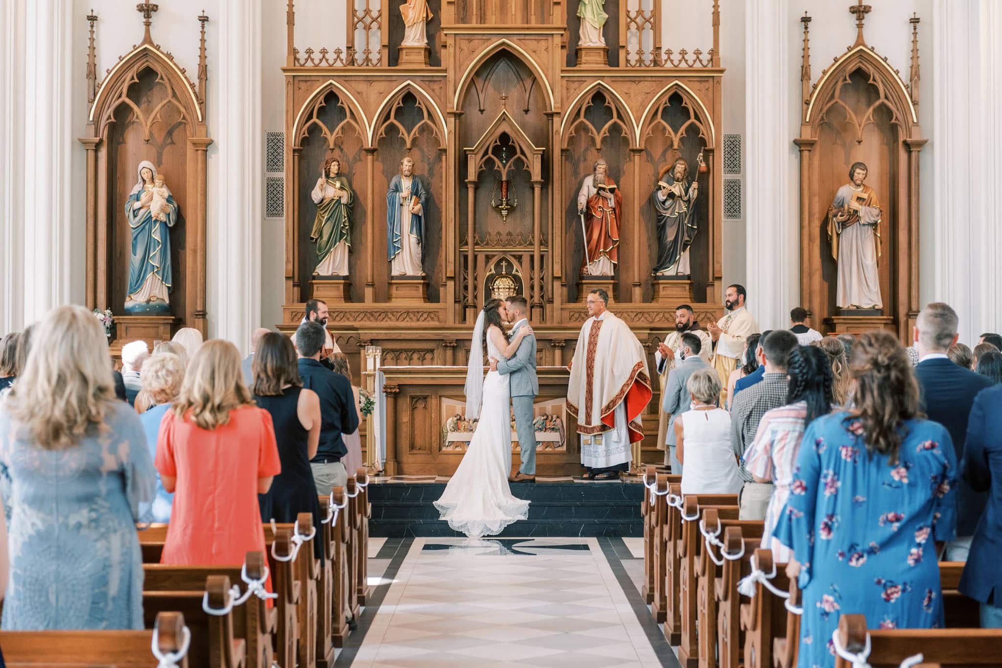 Wedding at St. Francis Xavier Catholic Church in Stillwater