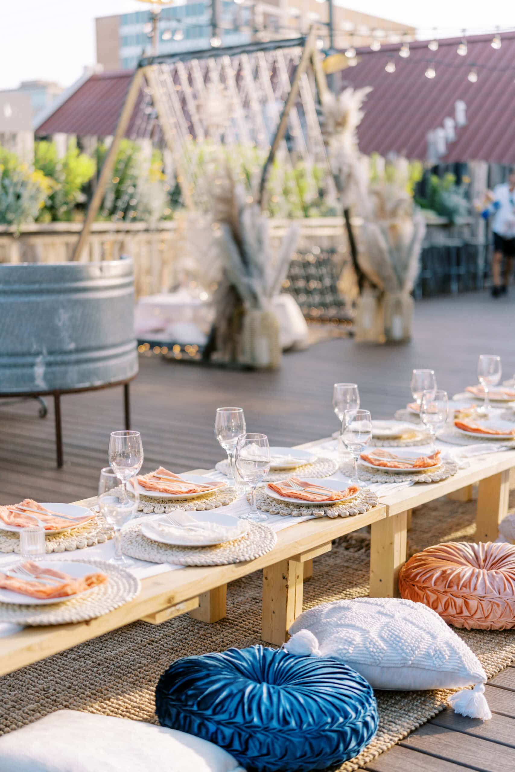 Surprise Proposal and Engagement Party on the Rooftop of Plenty Mercantile in Oklahoma City