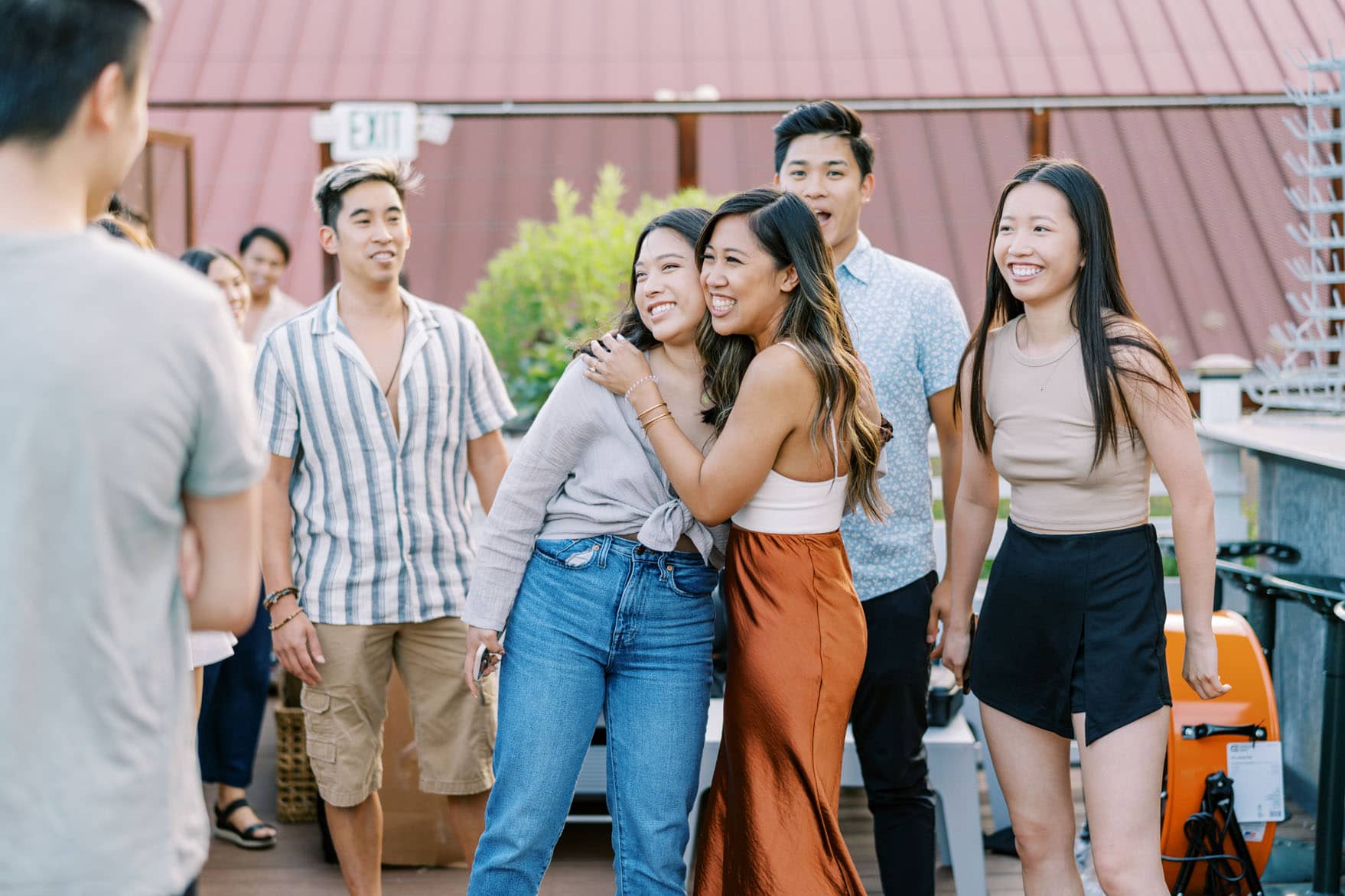 Surprise Proposal and Engagement Party on the Rooftop of Plenty Mercantile in Oklahoma City