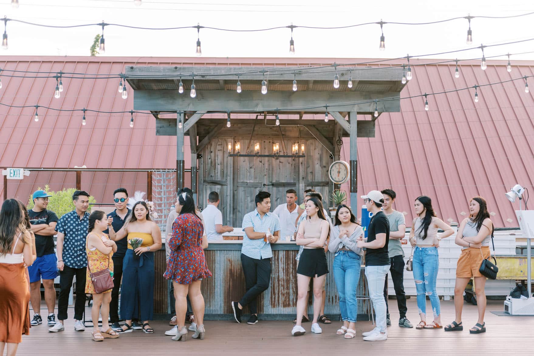 Surprise Proposal and Engagement Party on the Rooftop of Plenty Mercantile in Oklahoma City
