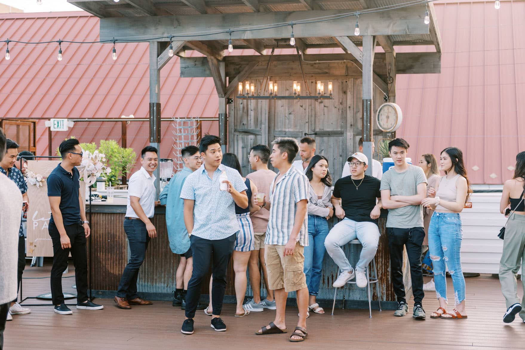 Surprise Proposal and Engagement Party on the Rooftop of Plenty Mercantile in Oklahoma City