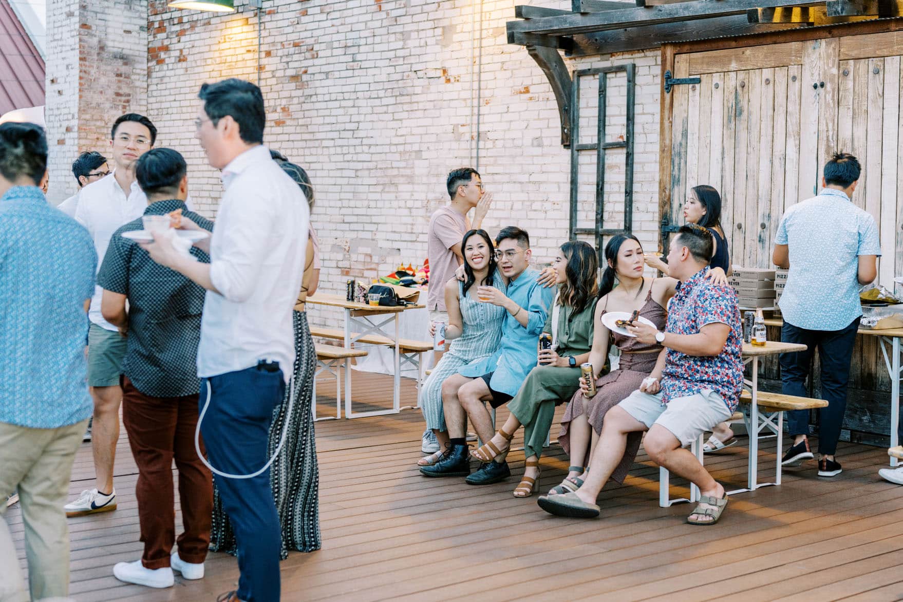 Surprise Proposal and Engagement Party on the Rooftop of Plenty Mercantile in Oklahoma City