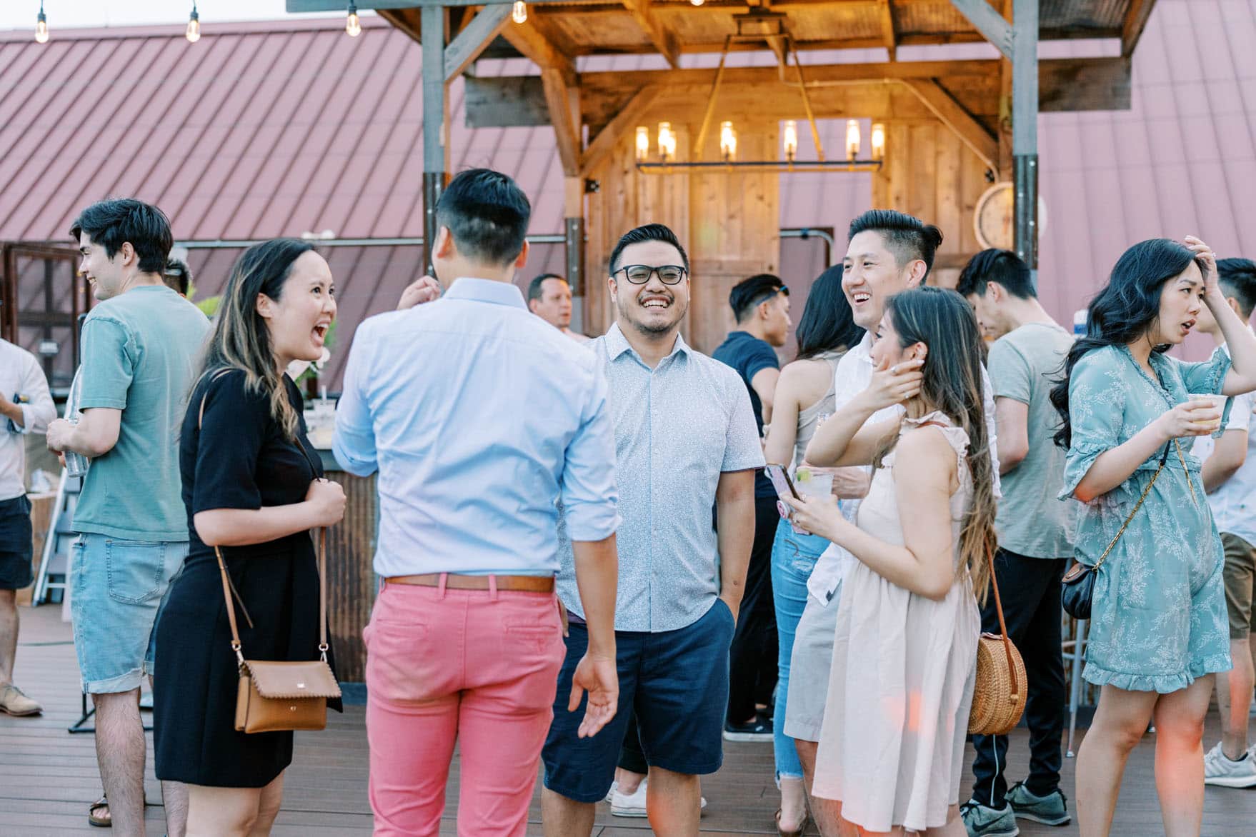 Surprise Proposal and Engagement Party on the Rooftop of Plenty Mercantile in Oklahoma City